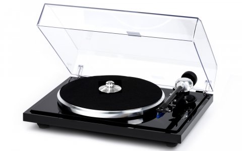 E.A.T. B-Sharp turntable; The B-Sharp sheds all of the non-essential cosmetic adornments of the C-Major without compromising performance or mechanical integrity, providing vinyl enthusiasts with a superb playback option at a more affordable price.