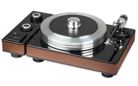 E.A.T. Forte Turntable - Leather Edition Black/Brown
