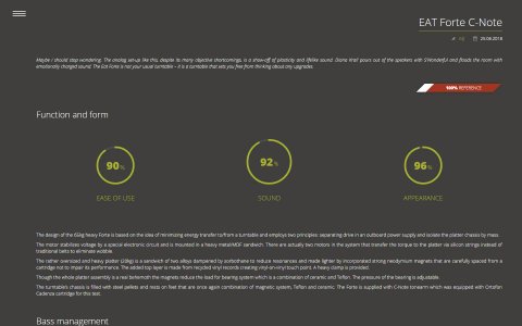 E.A.T. Forte C-Note review by Audiodrom