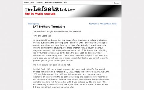 E.A.T. B-Sharp review by Lefsetz Letter