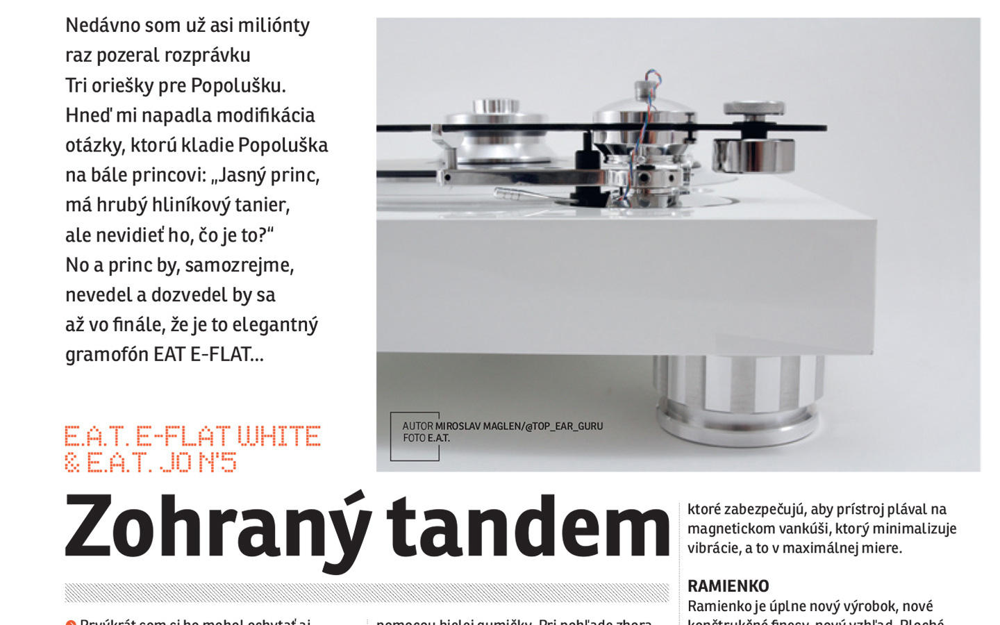 E.A.T. E-Flat Turntable review by HighStyle