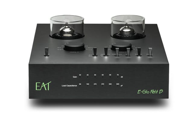 E.A.T. E-Glo Petit B; High-End balanced and fully discrete tube hybrid phono stage. "B" stands for Balanced