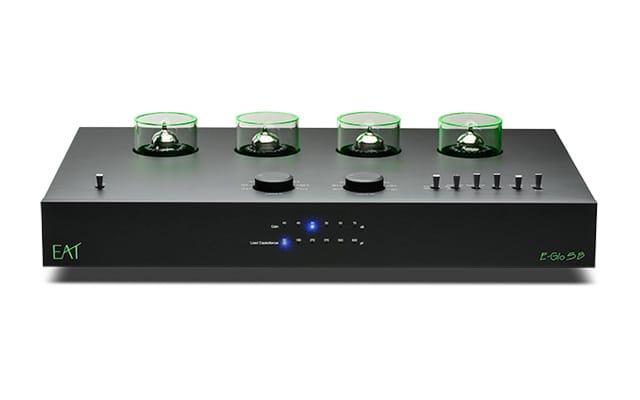 E.A.T. E-Glo SB Phono Stage; High-End balanced and fully discrete tube phono stage with highly-selected electrical components and improved tube stage design.